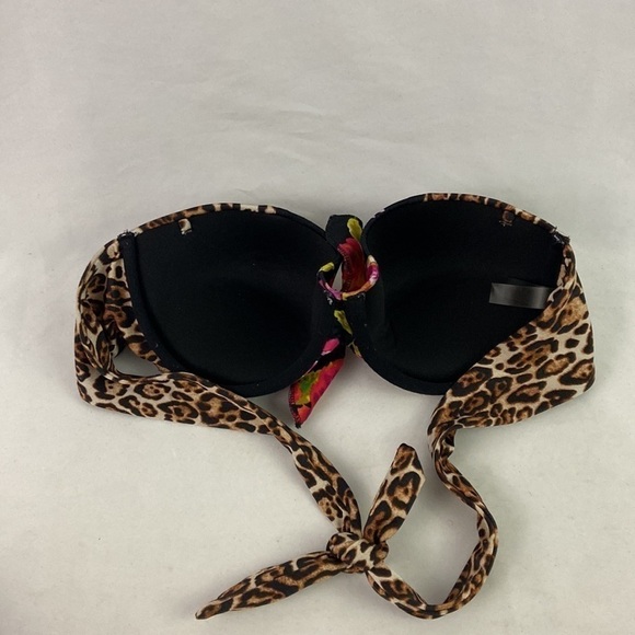 Victoria’s Secret Cheetah Floral 32D Swim Top - Picture 4 of 8